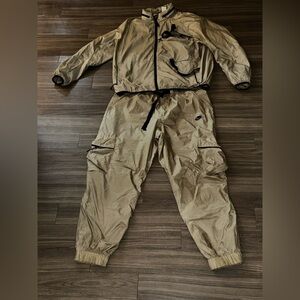 Nike Beige Windbreaker Jacket and Pants